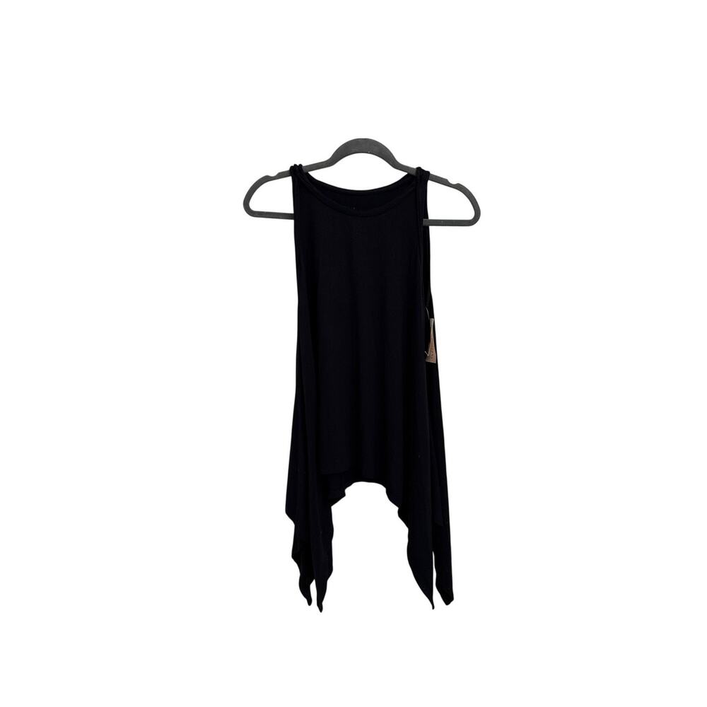 NWT Philosophy Asymmetric Black Drape High-low Tunic Tank Top XS
